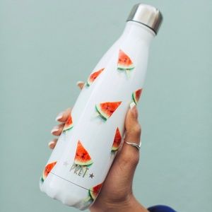 PRET Stainless Reusable 500ml Water Bottle Watermelon Design NWT